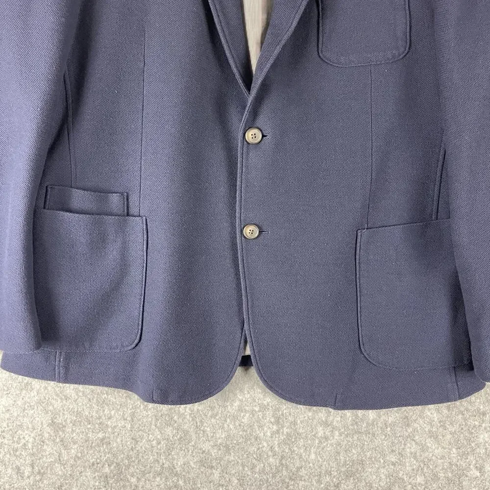 Jos A Bank 1905 Blazer Sport Coat Mens XXL Blue Elbow Patch Tailored Fit Career‎